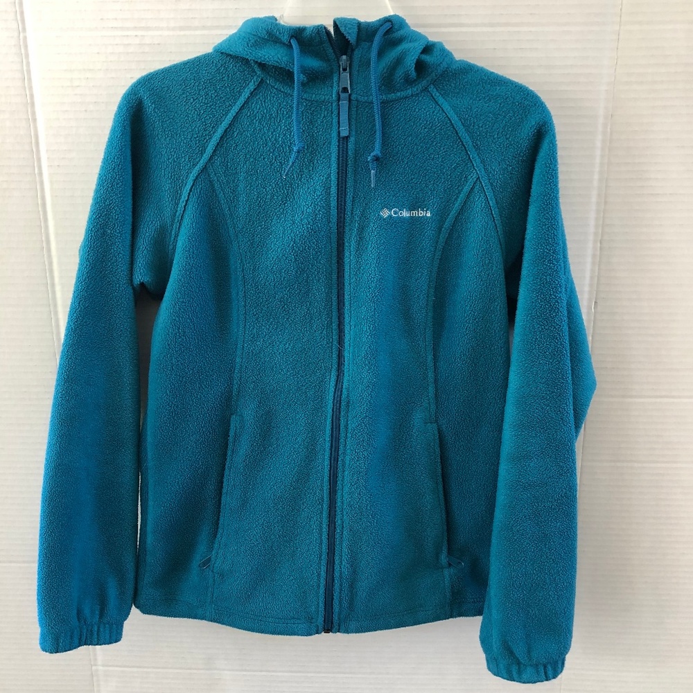 Columbia Full Zip Fleece Jacket Hoodie Size S